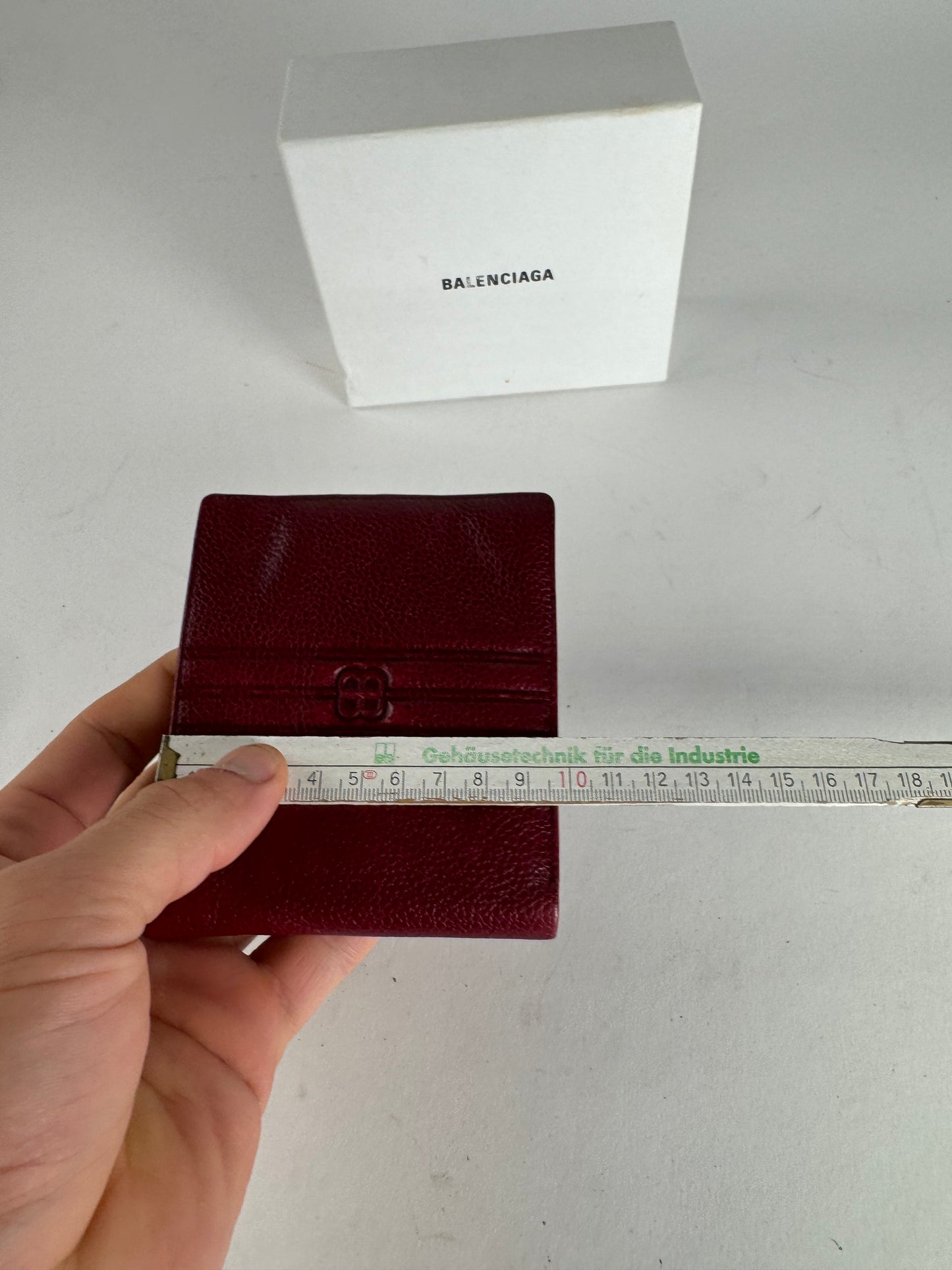 Vintage Balenciaga Flapable Leather Wallet Burgundy
