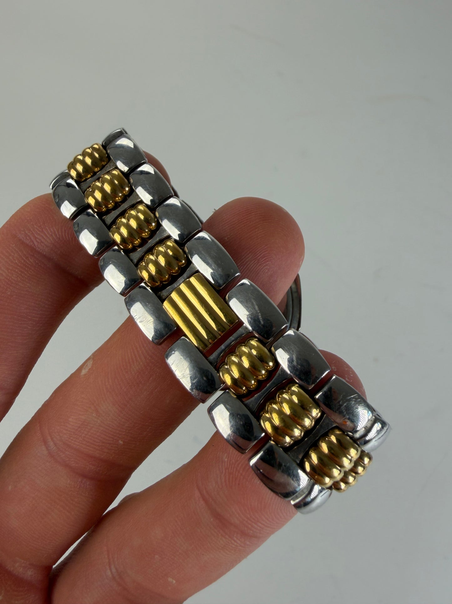 Vintage Dior Octagonal Bracelet Watch White Gold Silver