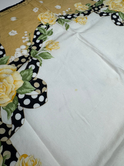 Vintage Dior Scarf White yellow gold