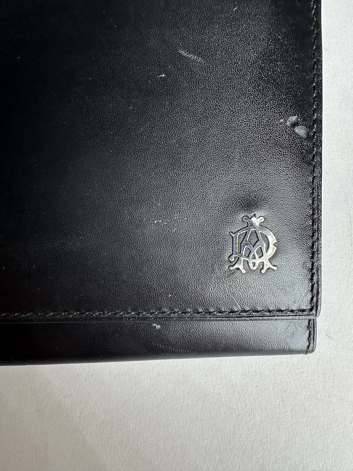 Vintage Alfred Dunhill Leather ID Holder Black
