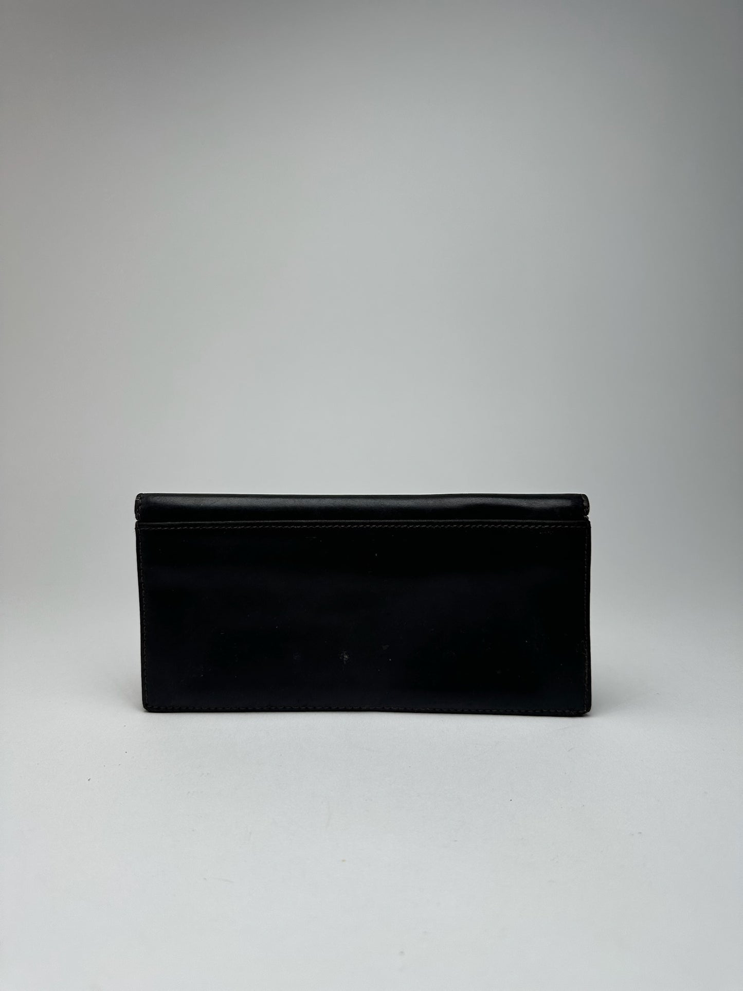 Vintage Givenchy leather ID holder black