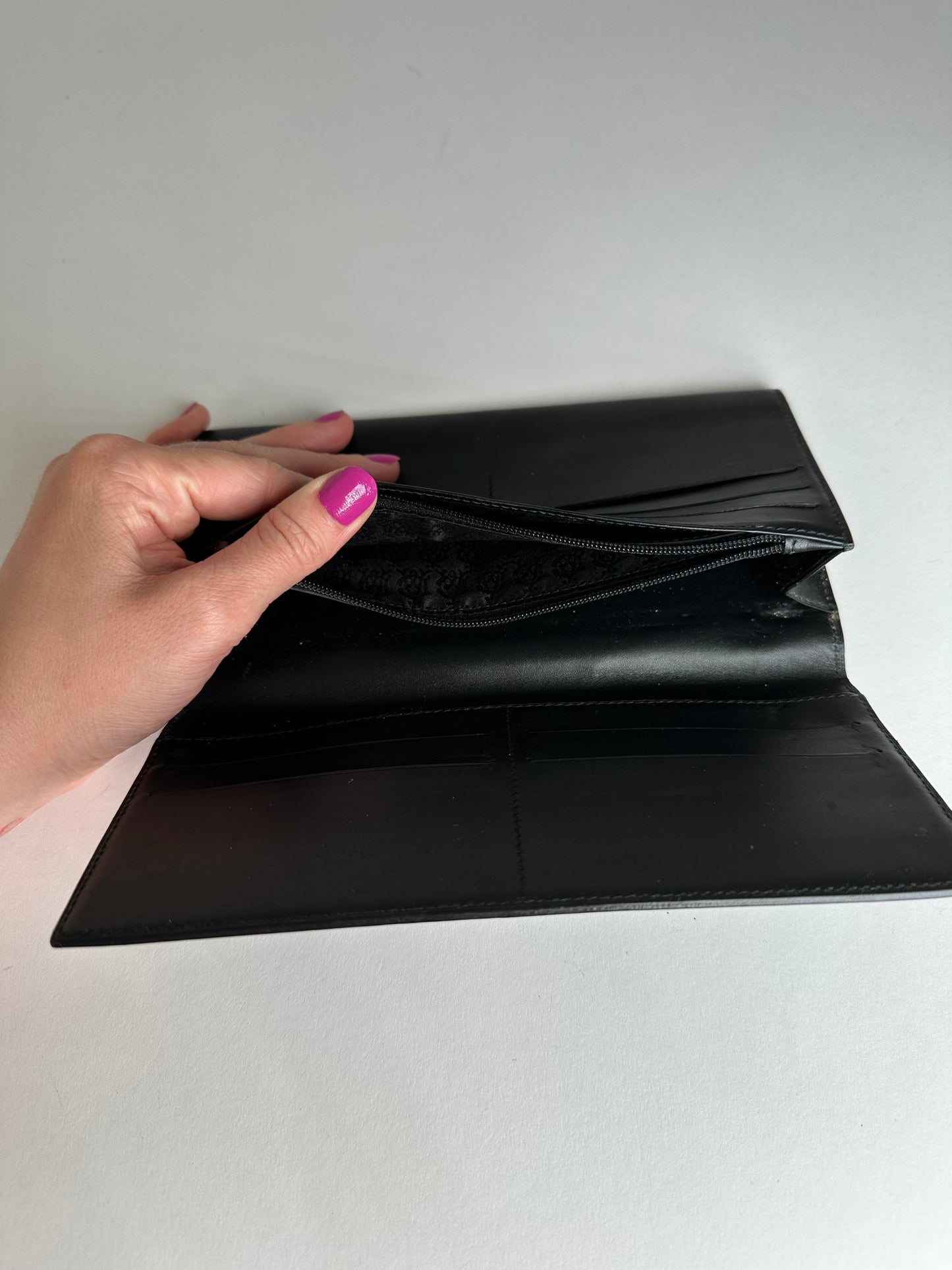 Vintage Alfred Dunhill Leather ID Holder Black