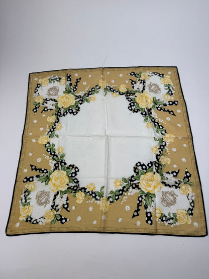 Vintage Dior Scarf White yellow gold