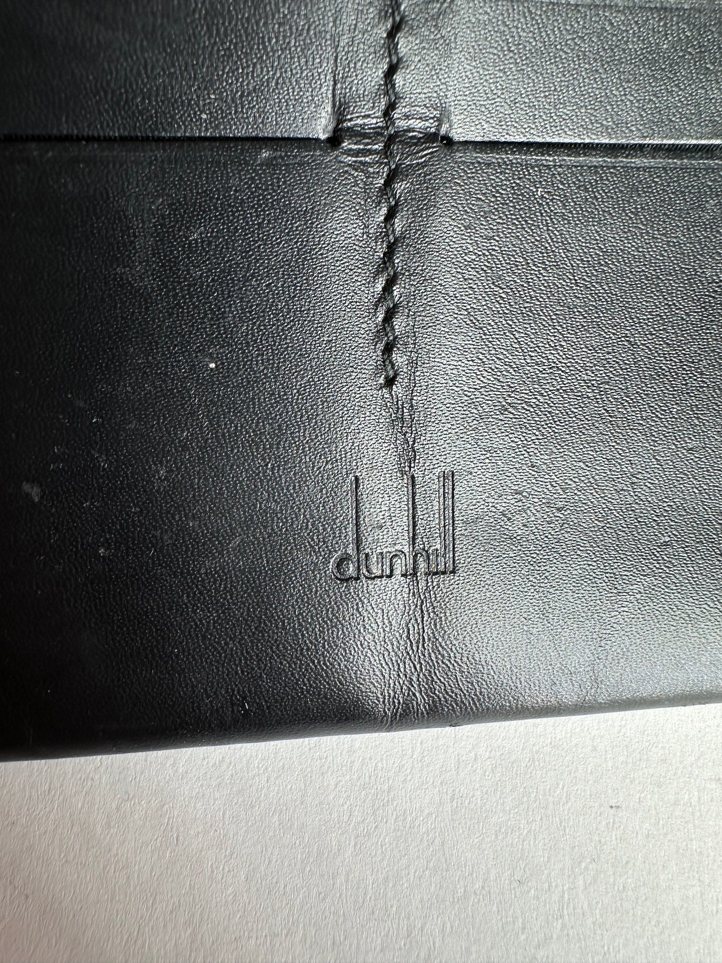Vintage Alfred Dunhill Leather ID Holder Black