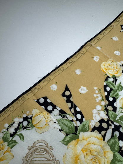 Vintage Dior Scarf White yellow gold