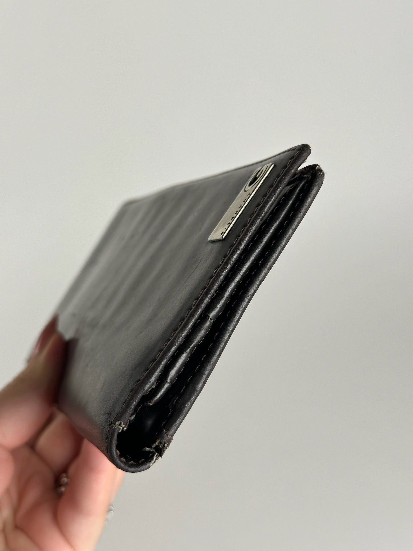 Vintage Givenchy leather ID holder black