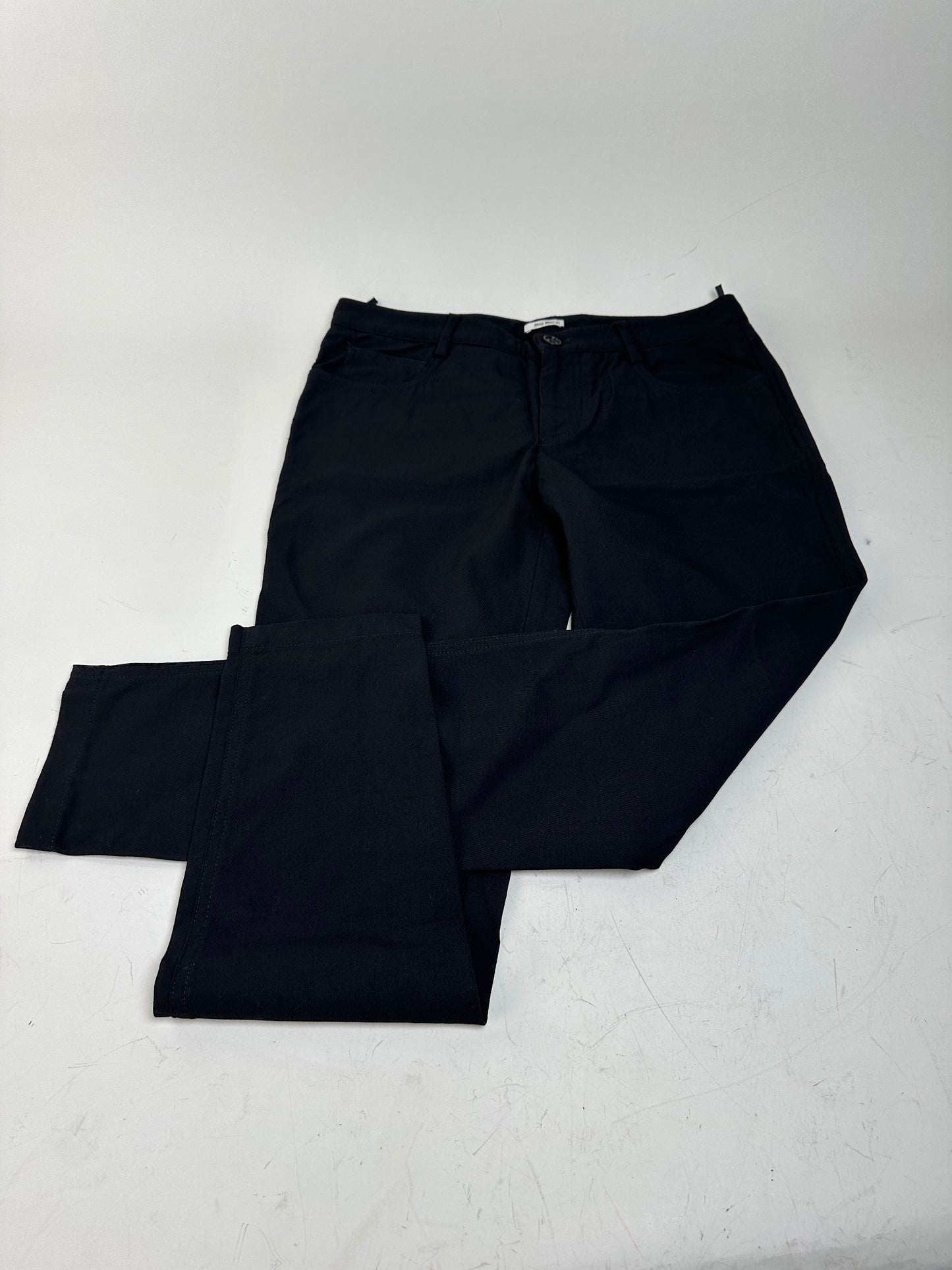 Vintage Miu Miu Cotton-Blend Pants Black M