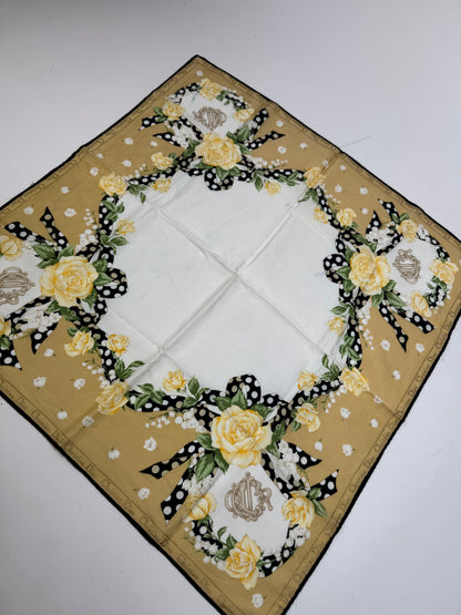 Vintage Dior Scarf White yellow gold