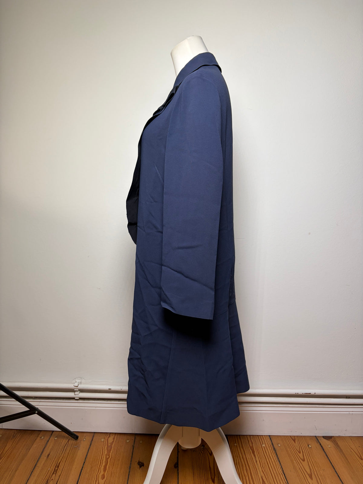 Vintage Miu Miu Shirt Dress Navy Black Collar XL