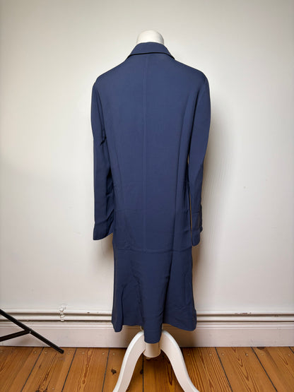 Vintage Miu Miu Shirt Dress Navy Black Collar XL