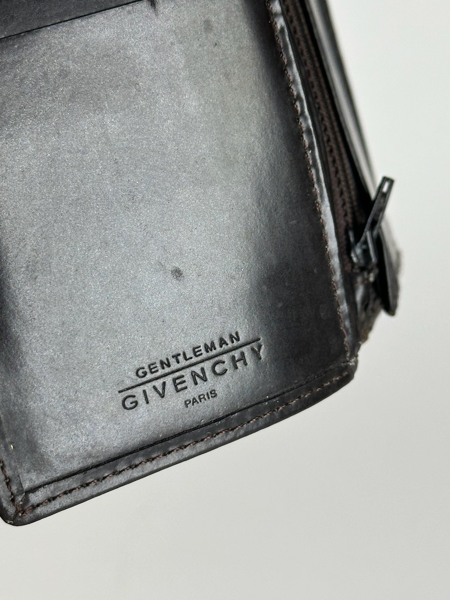 Vintage Givenchy leather ID holder black