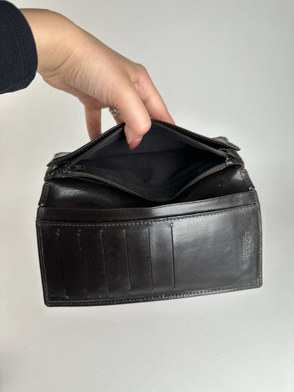 Vintage Givenchy leather ID holder black