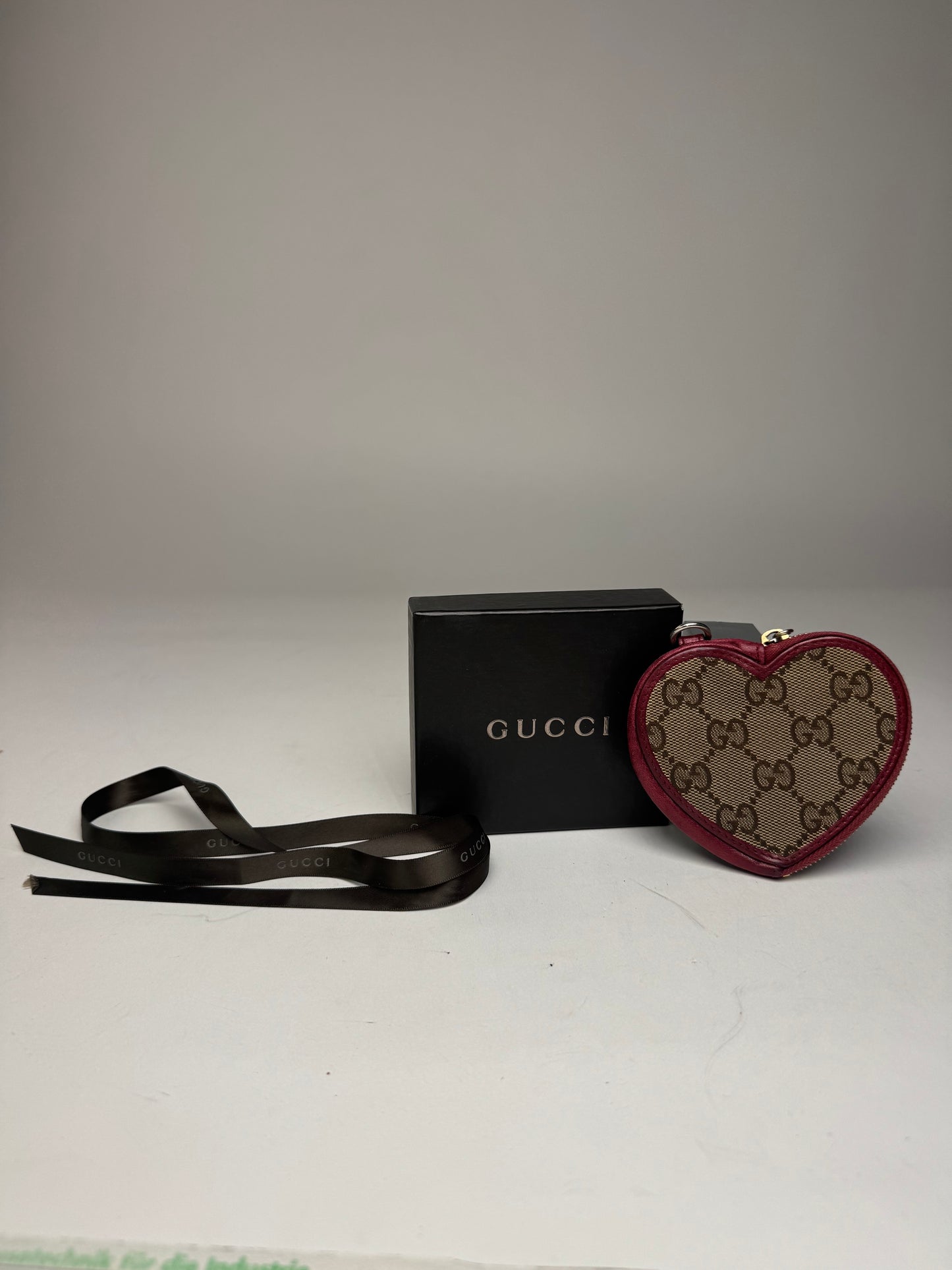 Vintage Gucci Monogram Heart Purse Purple Brown