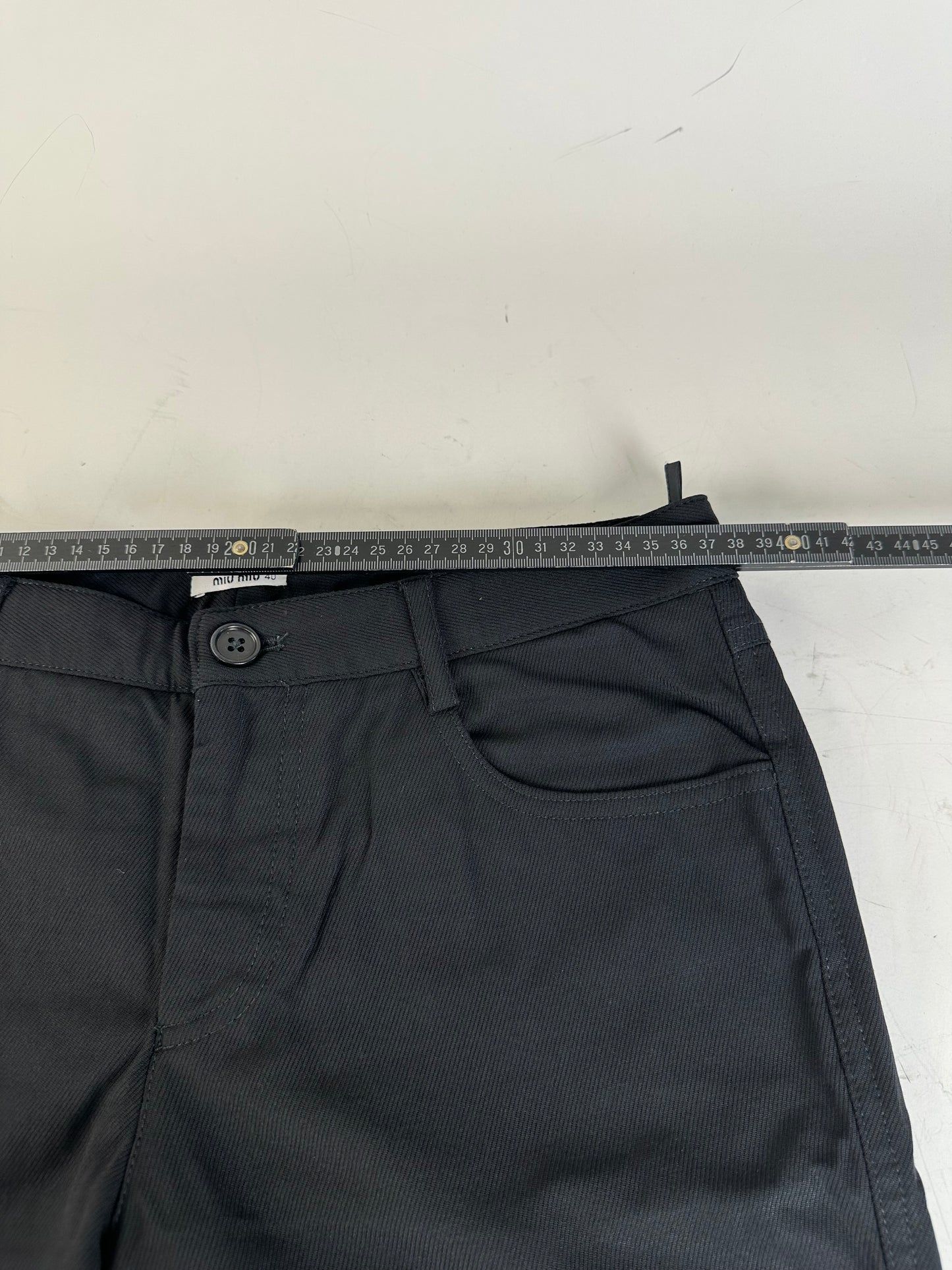 Vintage Miu Miu Cotton-Blend Pants Black M