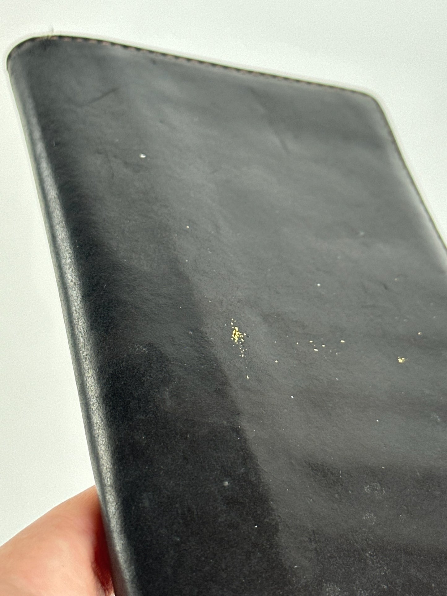 Vintage Givenchy leather ID holder black