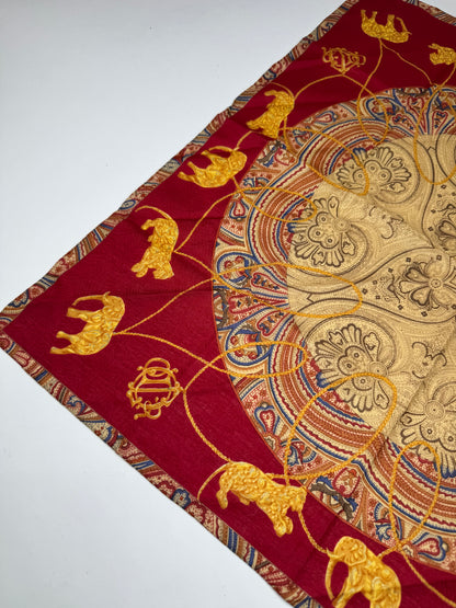 Vintage Dior Scarf Red Gold
