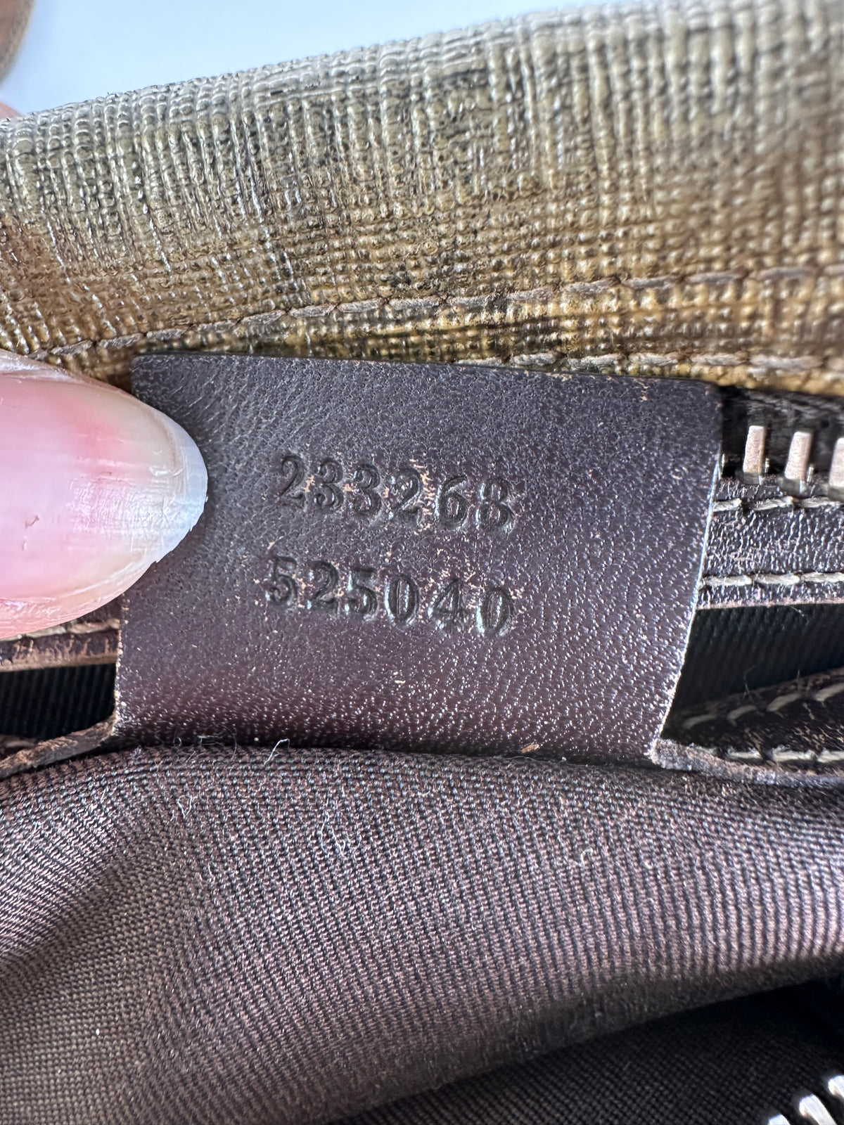 Vintage Gucci GG Supreme Flap Crossbody Bag c. 2010s Beige Brown