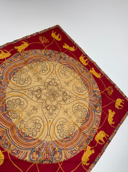 Vintage Dior Scarf Red Gold