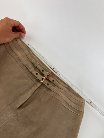 Vintage Celine Paris Suede Skirt 40 brown