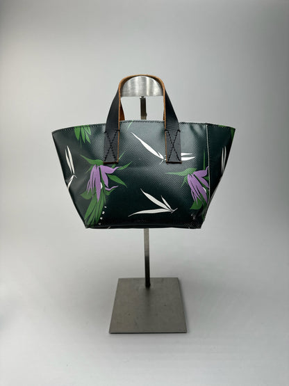 Sac vintage en cuir végétalien Marni vert marron