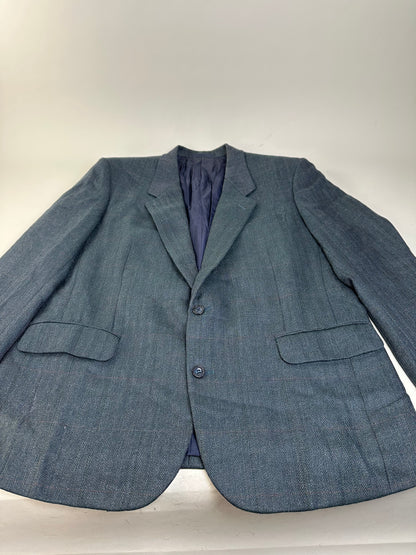 Vintage Dior Men's Wool Blend Blazer Dark Grey XL