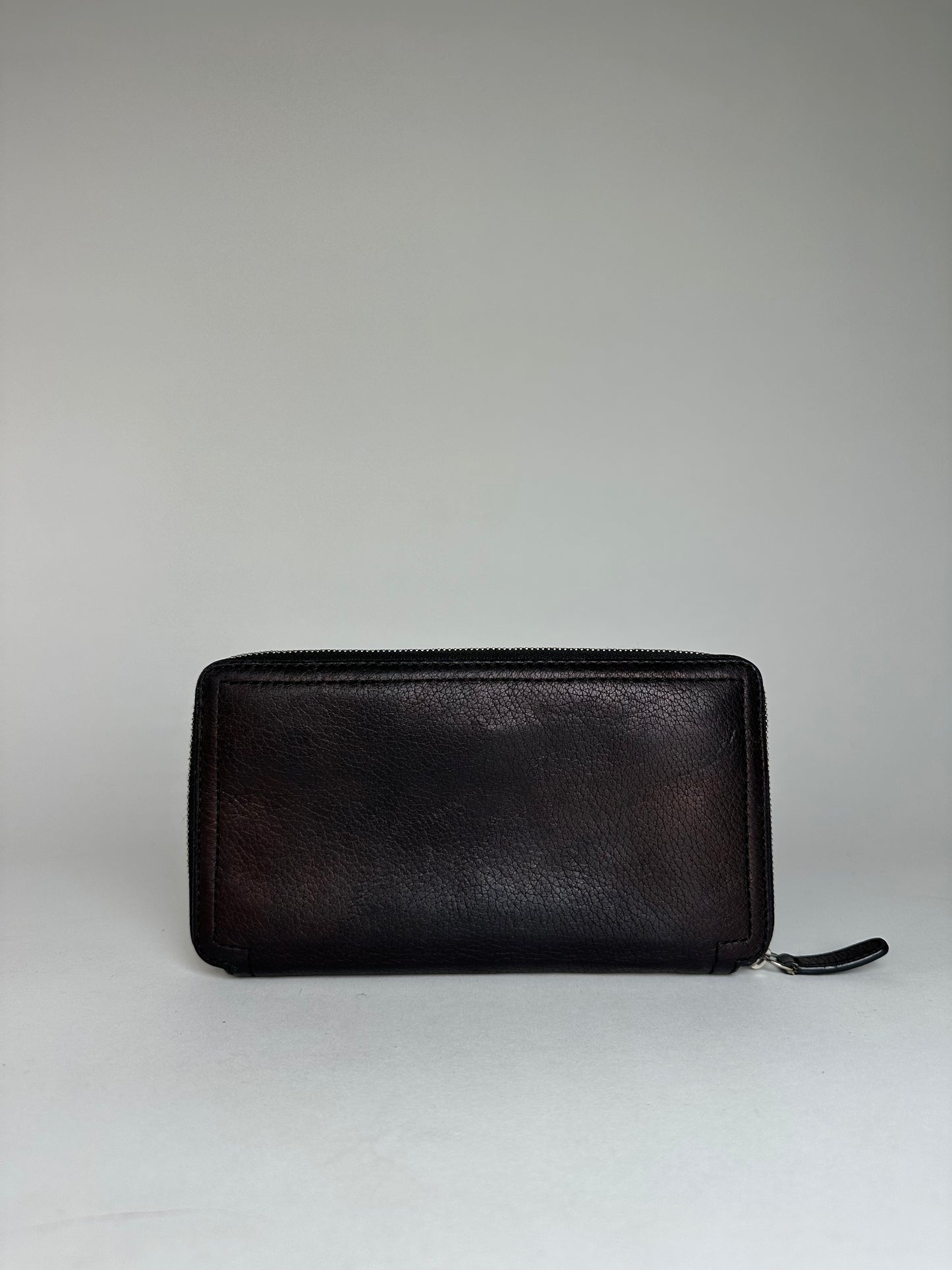 Vintage Celine Paris Locked Long Zippy Wallet Bronze