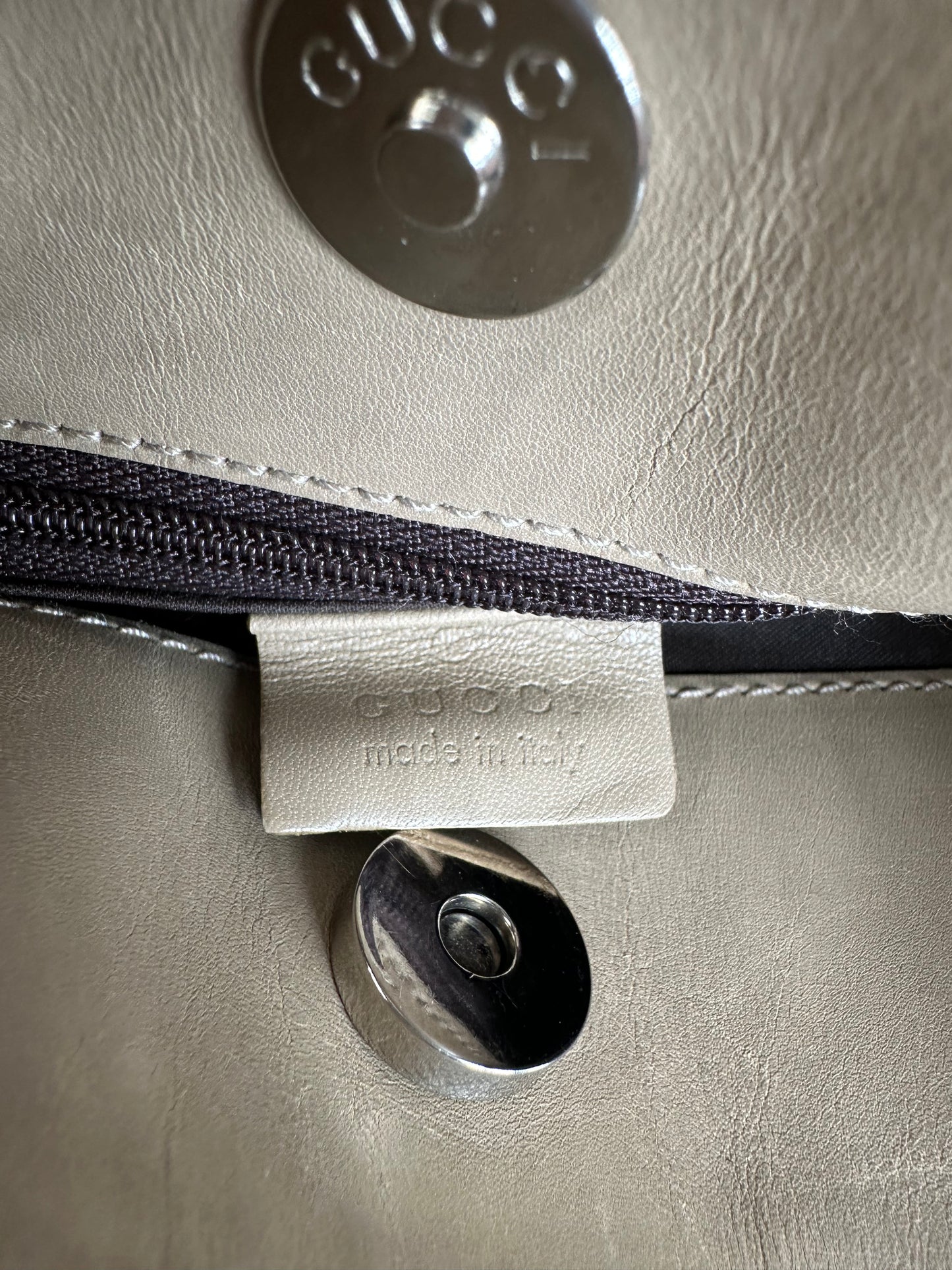 Gucci Olive Green Fabric Hobo Bag Accessory