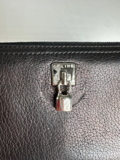 Vintage Celine Paris Locked Long Zippy Wallet Bronze