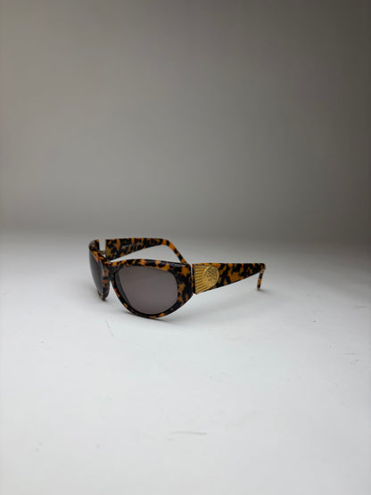 Vintage Fendi Cat-Eye Sunglasses Tortoiseshell Gold c. Early 1990s