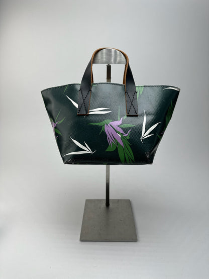 Sac vintage en cuir végétalien Marni vert marron