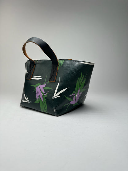 Sac vintage en cuir végétalien Marni vert marron