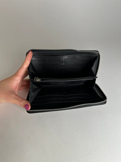 Vintage Celine Paris Locked Long Zippy Wallet Bronze