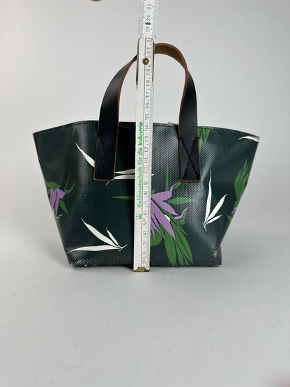 Sac vintage en cuir végétalien Marni vert marron