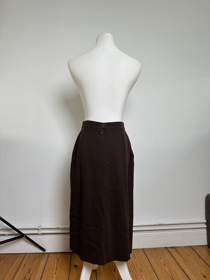 Vintage Celine Wool Skirt Brown