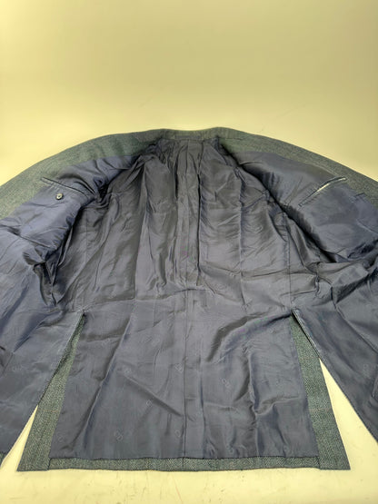 Vintage Dior Men's Wool Blend Blazer Dark Grey XL