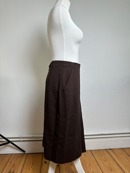 Vintage Celine Wool Skirt Brown