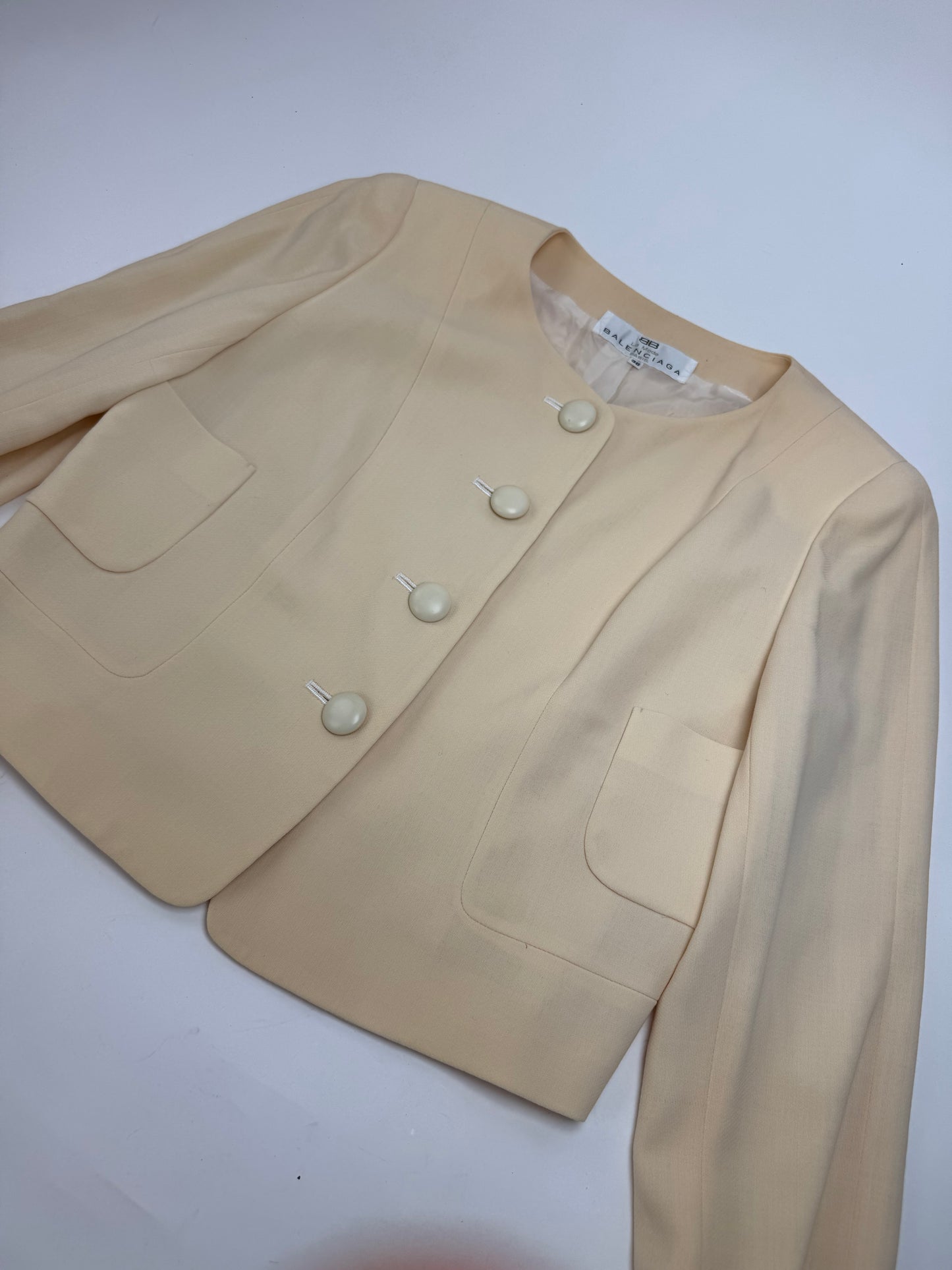 Vintage Balenciaga Silk Jacket beige M