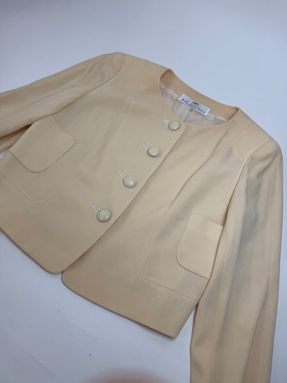 Vintage Balenciaga Silk Jacket beige M