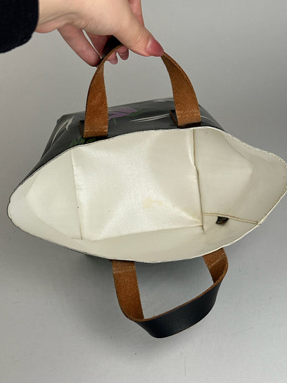 Sac vintage en cuir végétalien Marni vert marron