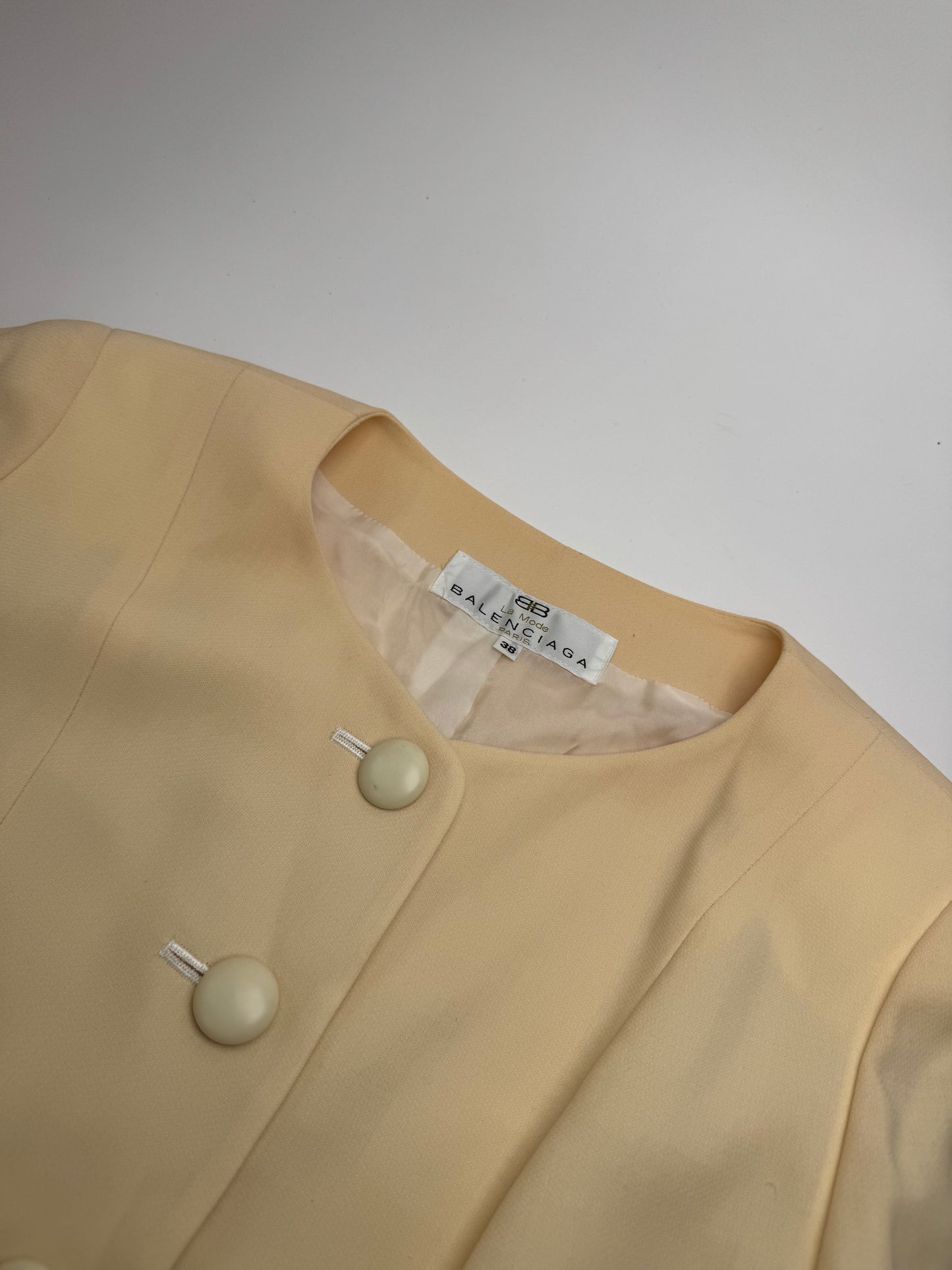 Vintage Balenciaga Silk Jacket beige M