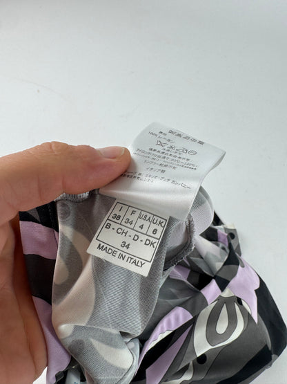 Vintage Emilio Pucci Viscose Abstract Skirt XS