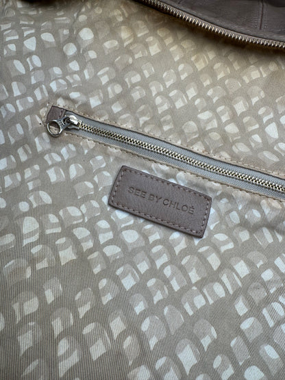 Vintage Chloe Leather 2Way Handbag Brown