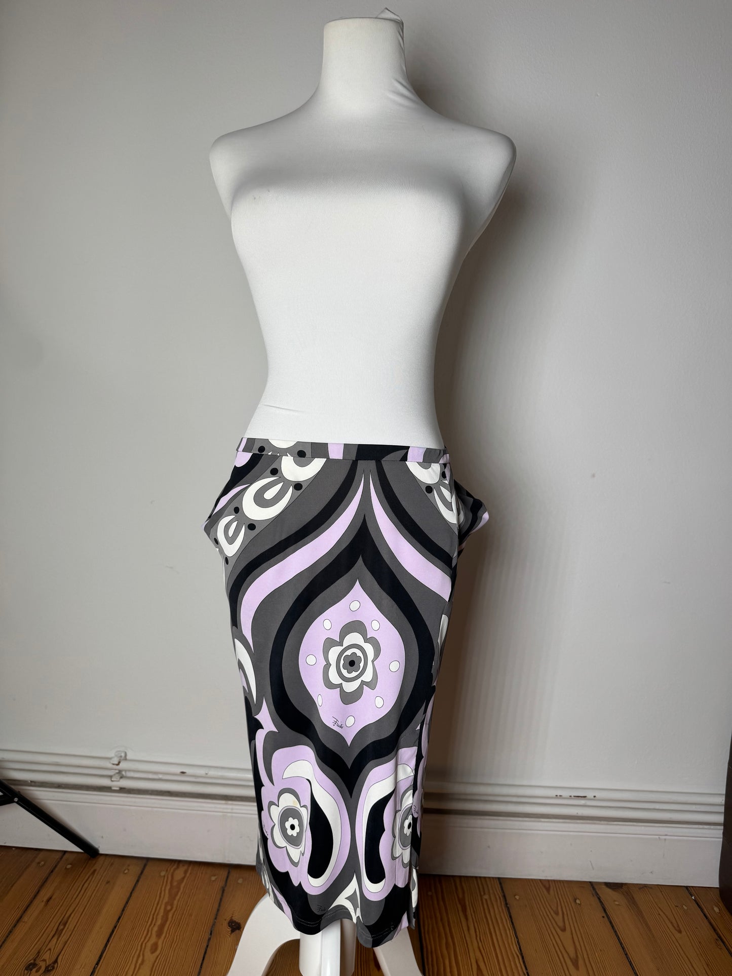 Vintage Emilio Pucci Viscose Abstract Skirt XS