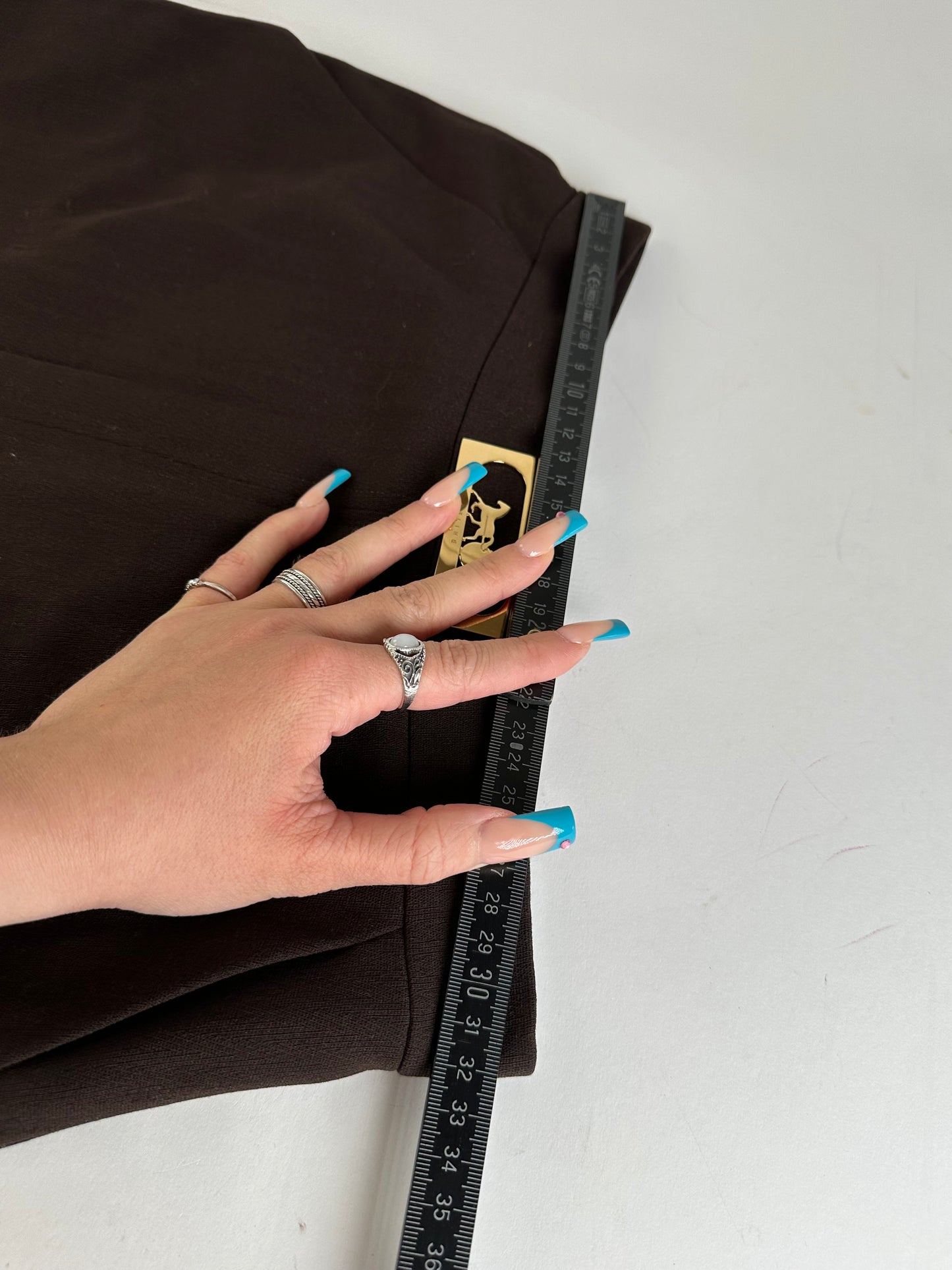 Vintage Celine Wool Skirt Brown