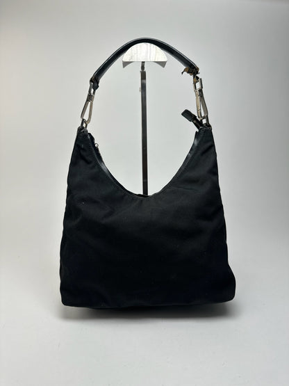 Sac vintage en coton Gucci noir