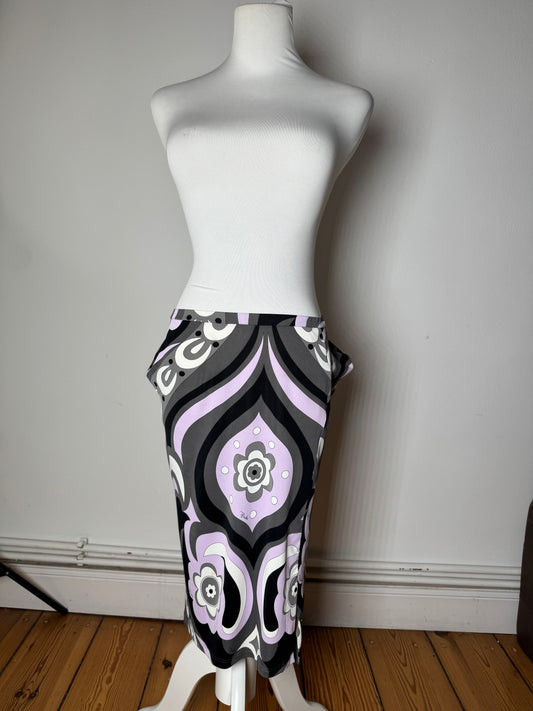Vintage Emilio Pucci Viscose Abstract Skirt XS