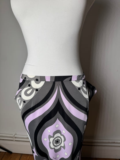 Vintage Emilio Pucci Viscose Abstract Skirt XS