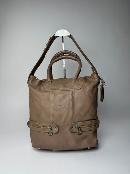 Vintage Chloe Leather 2Way Handbag Brown