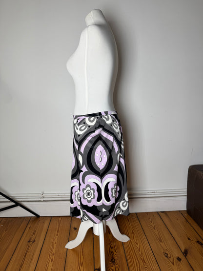 Vintage Emilio Pucci Viscose Abstract Skirt XS