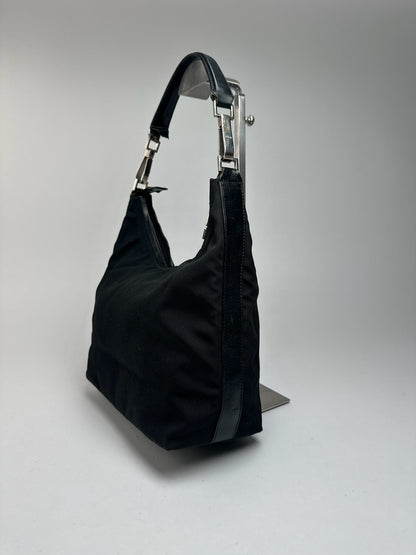 Sac vintage en coton Gucci noir